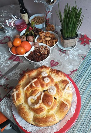 Several dishes served at Christmas in Serbia.