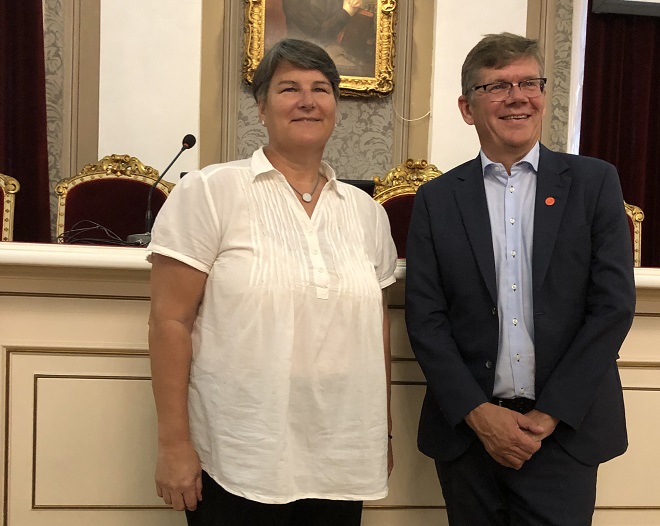 Rector Ivanka Popovic and rector Svein Stølen.