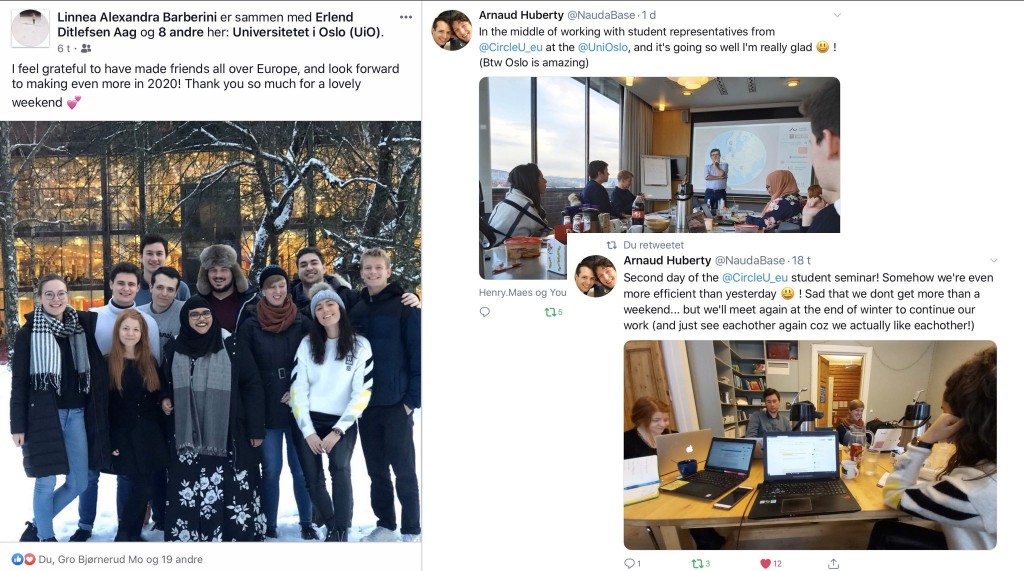 Students in social media