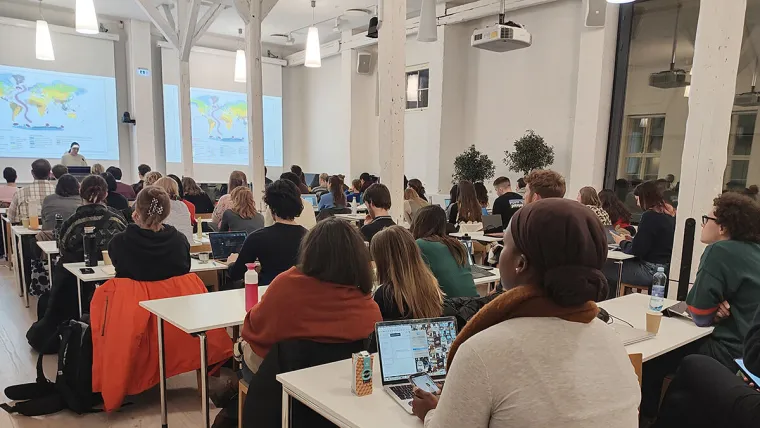 From a lecture held at the downtown campus in Oslo. Photo: Carla Ndombo Njoya