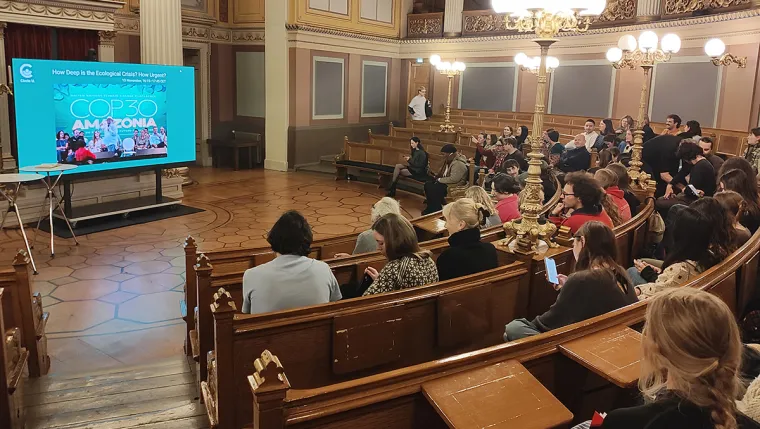 From the Open Conversation in Gamle Festsal held the last day of the course. Photo: Carla Ndombo Njoya