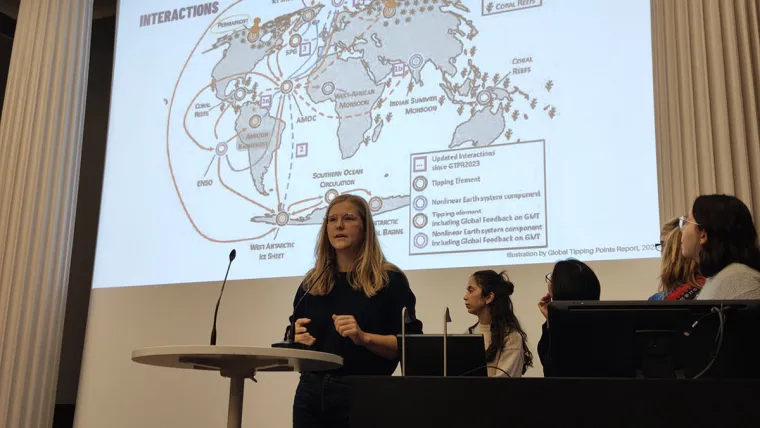 Group presentations were a part of the final exams for the course. Photo: Carla Ndombo Njoya