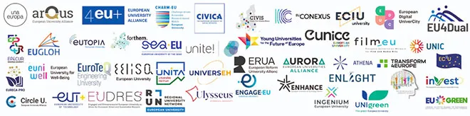 Logos: European university alliances