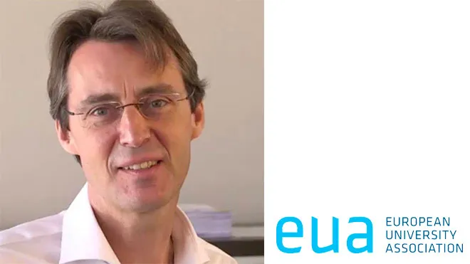 Vincent Blondel, Circle U. President, and the EUA logo