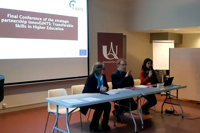 On the 1st and 2nd of December, the InnovEd4TS, Innovative Education for Transferable Skills strategic partnership held a final conference hosted by Université Paris Cité.