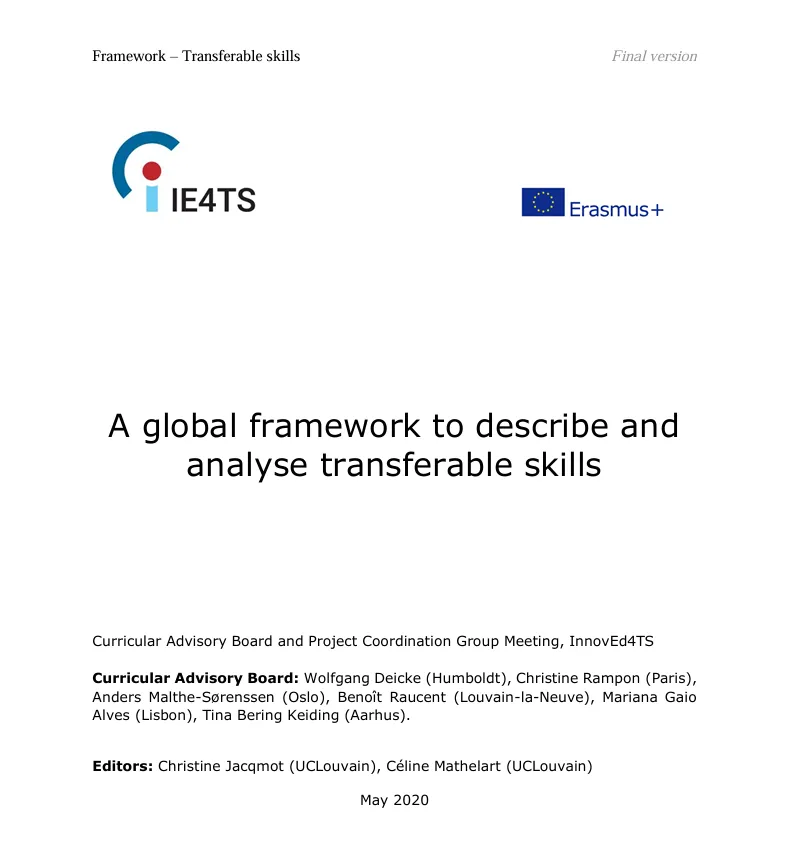A global framework to describe and analyse transferable skills