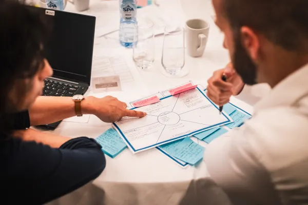 Researchers brainstorming