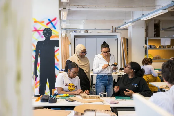 Group of students in one of the Brussels Campus of UCLouvain