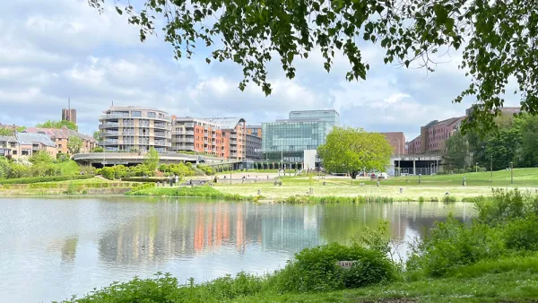 View on the Lake of Louvain-la-neuve Campus, UCLouvain