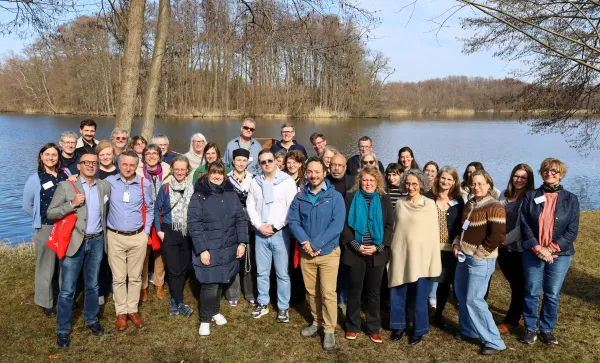Academic Chairs and admin colleagues at their 2026 lakeside retreat. Photo: Franziska Helms