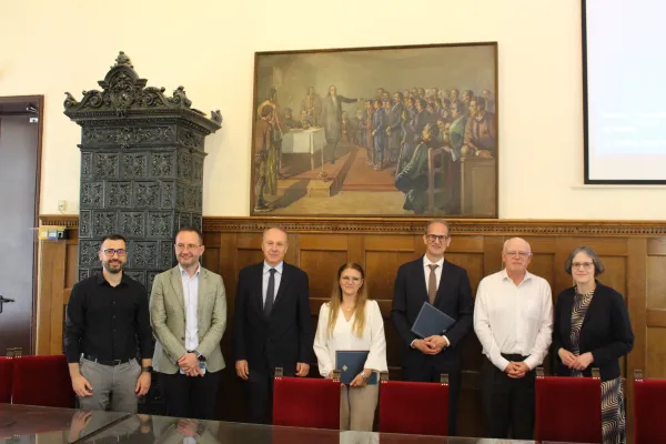 UCLouvain and the University of Belgrade at the signing of the new cooperation agreement. Credits: Marija Jovanović