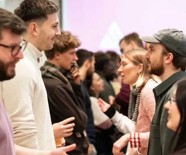 Students in discussion.
