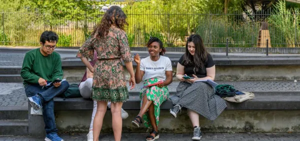 Group of students talking