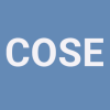 COSE written in white on a light blue background